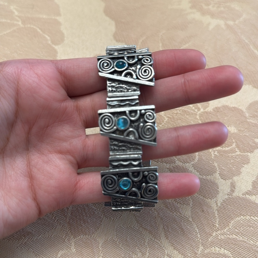 Beautiful bracelet wrist bracelet stretchy band bracelet which blue cute stones - Picture 3 of 9